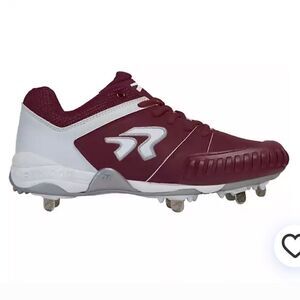 Ringor Women's Flite Pitching Toe Softball Cleats, 5.5, Maroon NWOB